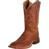 Justin Boots Men's Bent Rail Distressed Cognac Cowboy Boots