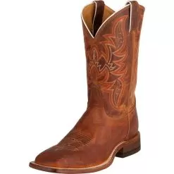 Justin Boots Men's Bent Rail Distressed Cognac Cowboy Boots