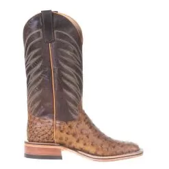 Anderson Bean Men's Ride Ready Terra Vintage Full Quill Ostrich 13in.Chocolate Top -Western Cowboy Equipment Shop 321606 4