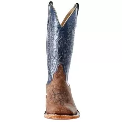Rios Of Mercedes Men's Anderson Bean Taan Amazon Goat 13in. Regal Blue Luster Top Square Toe Boot -Western Cowboy Equipment Shop 329080 2