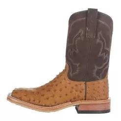 Anderson Bean Men's Antique Saddle Full Quill Ostrich 11in. Coffee Bacon Top Boot -Western Cowboy Equipment Shop 330828 2