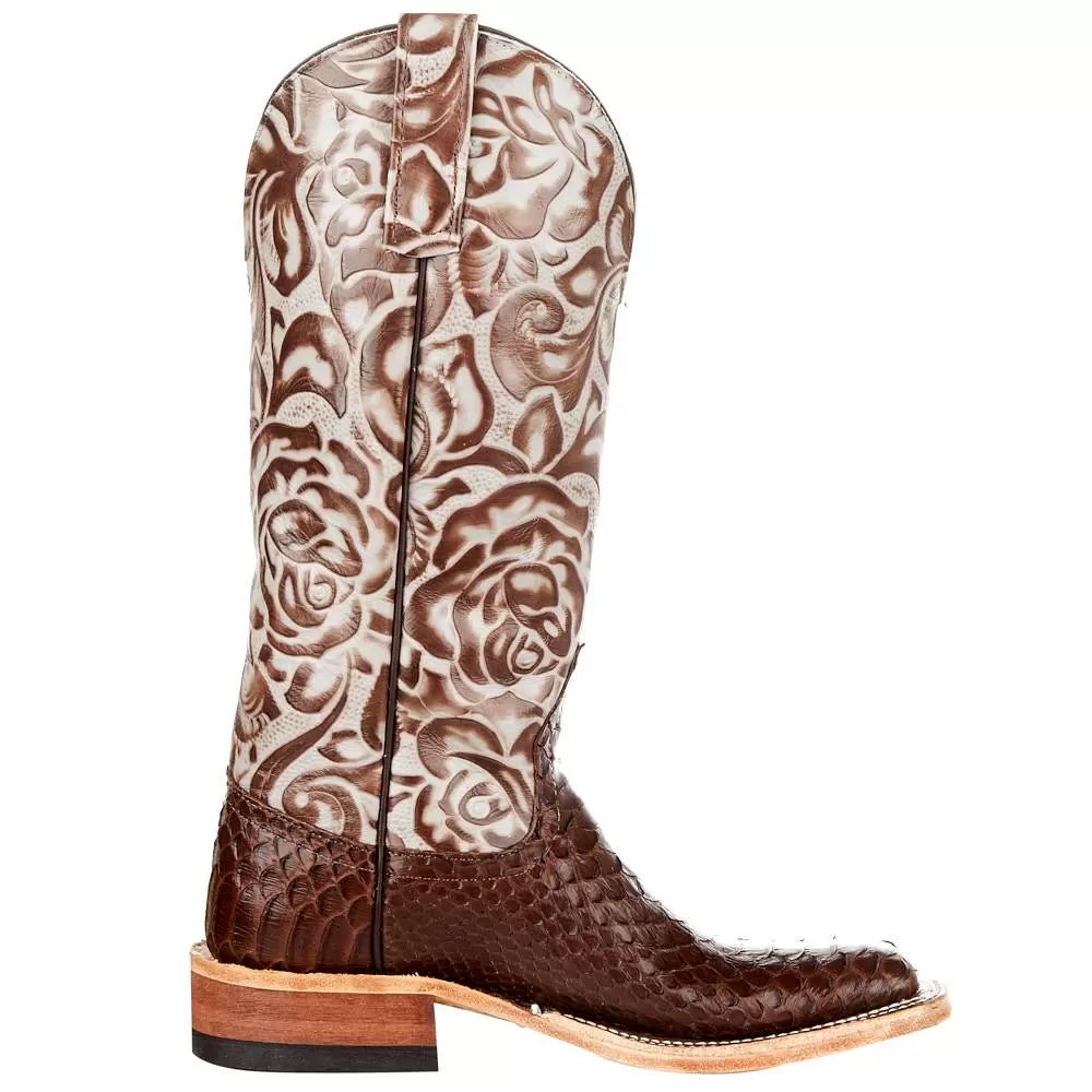Anderson Bean Women`s AB Dark Brown Matte Python Rusty Old Tin Roof Cowgirl Boots 7 Anderson Bean Women`s AB Dark Brown Matte Python Rusty Old Tin Roof Cowgirl Boots - Image 5
