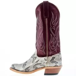 Anderson Bean Women's AB Rattlesnake 13 In Sangria Kidskin Top Cutter Toe Cowgirl Boot 9 Anderson Bean Women's AB Rattlesnake 13 In Sangria Kidskin Top Cutter Toe Cowgirl Boot -Western Cowboy Equipment Shop 334261 03