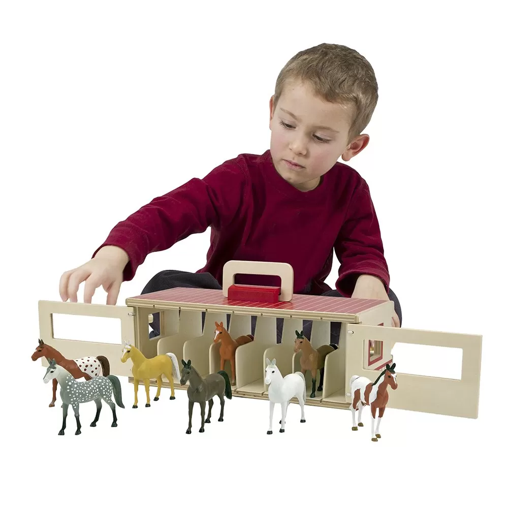 Melissa And Doug Take Along Show Horse Stable Play Set 4 Melissa And Doug Take Along Show Horse Stable Play Set - Image 2