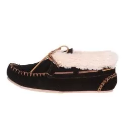Minnetonka Women's Chrissy Black Suede Slipper -Western Cowboy Equipment Shop 40030 2