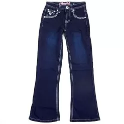 COWBOY HARDWARE Cowgirl Hardware Girls Dark Wash Aztec Jeans -Western Cowboy Equipment Shop 402095 810 3