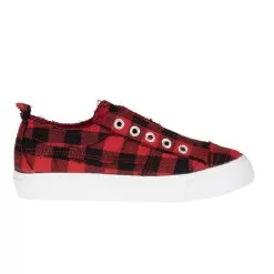 Kids Corkys Red Plaid Casual Shoe -Western Cowboy Equipment Shop 51 0121 RPLD 4