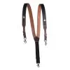 Men's M&F Western Gallus Ostrich Print Black/Tan Suspenders