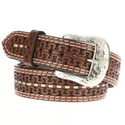 Western Fashion Men's NRS Tooled Single Stitch Belt