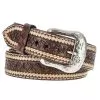 Western Fashion Men's Vintage Snowflake Brown Belt -Western Cowboy Equipment Shop 77420 default l