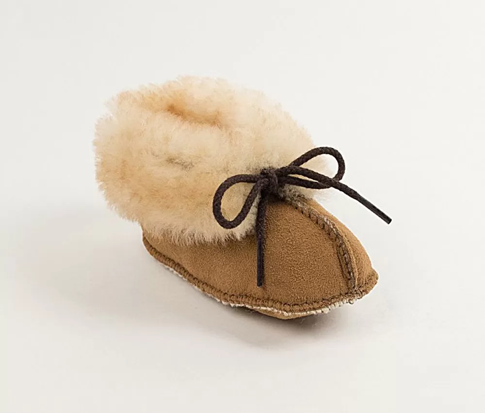 Minnetonka Girl's Minnetonka Golden Tan Sheepskin Bootie 3 Minnetonka Girl's Minnetonka Golden Tan Sheepskin Bootie