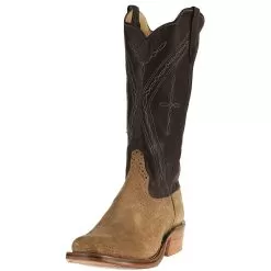 Men's NRS Ride Ready Rios Of Mercedes Tan Crazy Horse Roughout Chocolate Remuda Top Boots