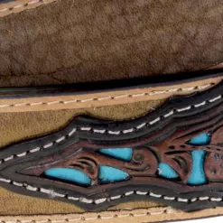 Gem Dandy Accessories Roper Men's Belt With Turquoise Inlay Tabs -Western Cowboy Equipment Shop 8633500 210 1