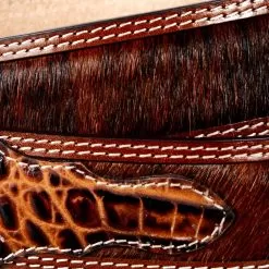 Gem Dandy Accessories Men's Two Tone Hair On Hide Belt -Western Cowboy Equipment Shop 8643500 707 2