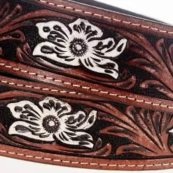 Gem Dandy Accessories Women`s Brown Painted Floral Belt -Western Cowboy Equipment Shop 8842790 200 7080 1