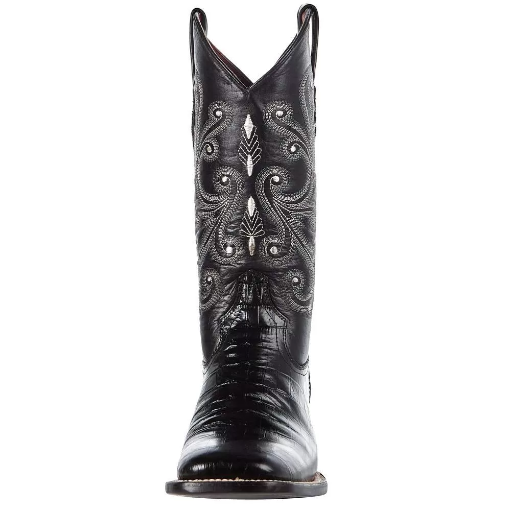 Ferrini Women's Black Gator Belly Print Cowgirl Boots 4 Ferrini Women's Black Gator Belly Print Cowgirl Boots - Image 2