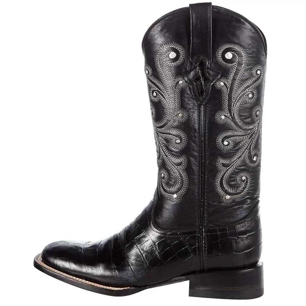 Ferrini Women's Black Gator Belly Print Cowgirl Boots 5 Ferrini Women's Black Gator Belly Print Cowgirl Boots - Image 3