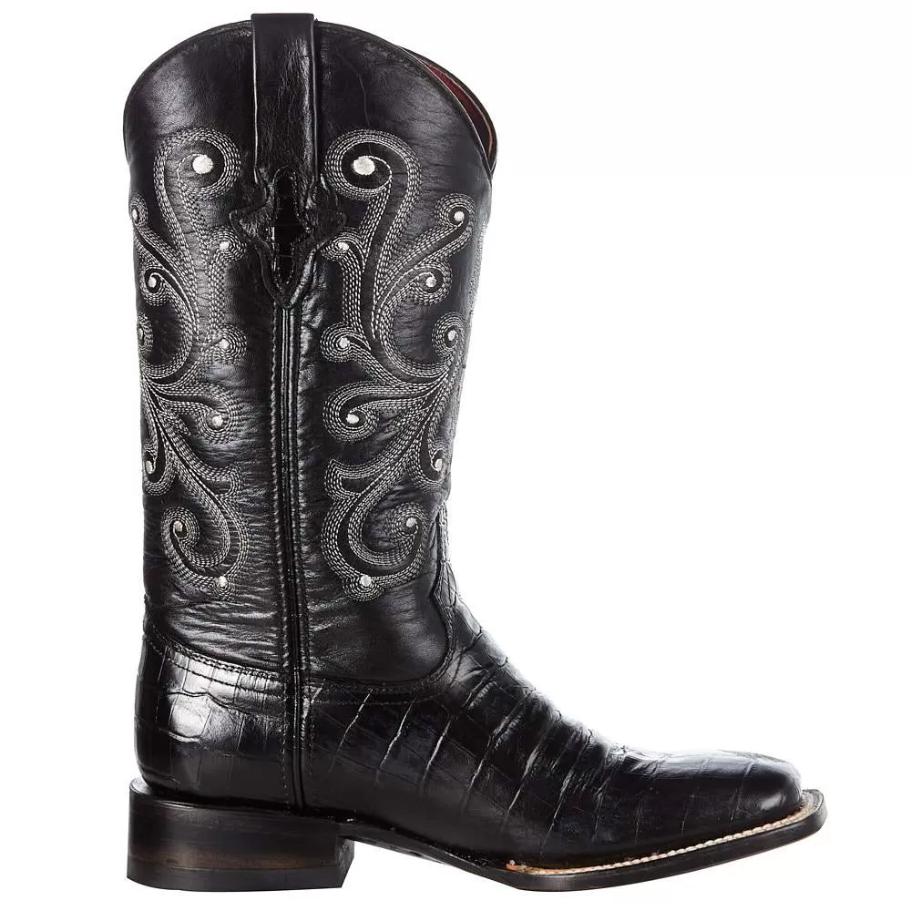 Ferrini Women's Black Gator Belly Print Cowgirl Boots 7 Ferrini Women's Black Gator Belly Print Cowgirl Boots - Image 5