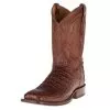 Tony Lama Men's Cognac Horn Back Caiman Square Toe Cowboy Boots -Western Cowboy Equipment Shop 97572 default l