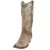 Corral Women's Mint Glitter Inlay Snip Toe Cowgirl Boots -Western Cowboy Equipment Shop 98346 default l