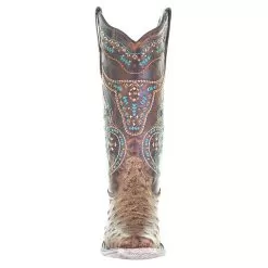 Corral Women`sCorral Honey Ostrich Square Toe Boot -Western Cowboy Equipment Shop A4045 2
