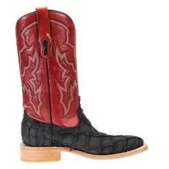 Corral Men's Corral Rodeo Performance Black Matte Fish 12in.Red Top Square Toe Boots -Western Cowboy Equipment Shop A4049 4