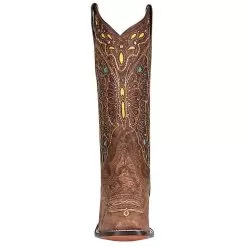 Corral Women`s Brown Inlay Embroidered Cowgirl Boot -Western Cowboy Equipment Shop A4207 3