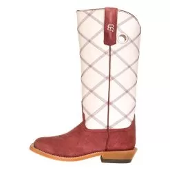 Anderson Bean Kids Anderson Bean Purple Roughout White Zig Zag Top -Western Cowboy Equipment Shop ABK7919 2