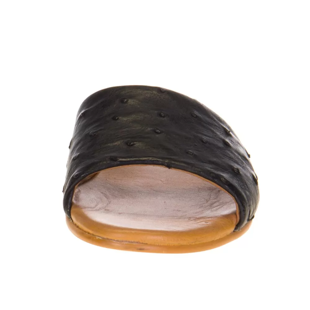 Agavesky Women's Agave Sky Black Full Quill Ostrich Sandal 4 Agavesky Women's Agave Sky Black Full Quill Ostrich Sandal - Image 2