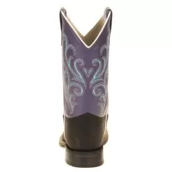 Old West Kids Purple Top Brown Foot Cowgirl Boots -Western Cowboy Equipment Shop BSC1907 3