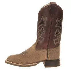 Old West Youth Burnt Red Waxy Top Brown Bull Hide Foot Cowboy Boots -Western Cowboy Equipment Shop BSC1912 21