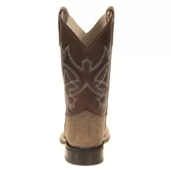 Old West Youth Burnt Red Waxy Top Brown Bull Hide Foot Cowboy Boots -Western Cowboy Equipment Shop BSC1912 31