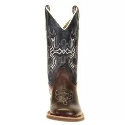 Old West Kids Wipe Out Blue Shaft Brown Foot Cowboy Boots -Western Cowboy Equipment Shop BSC1914 11