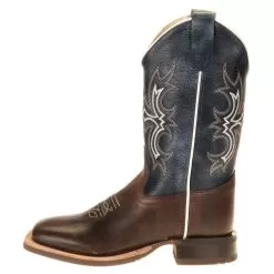 Old West Kids Wipe Out Blue Shaft Brown Foot Cowboy Boots -Western Cowboy Equipment Shop BSC1914 2