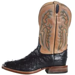 Tony Lama Men`s Black Full Quill 11in. Beige Top Boot 9 Tony Lama Men`s Black Full Quill 11in. Beige Top Boot -Western Cowboy Equipment Shop EP6094 03