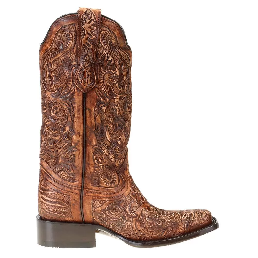 Corral Women's Corral Brown Tooled Boot 7 Corral Women's Corral Brown Tooled Boot - Image 5