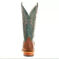 Men's Horse Power Sugared Honey 13in. Turquoise Vail Top Square Toe Cowboy Boot -Western Cowboy Equipment Shop HP1837 3