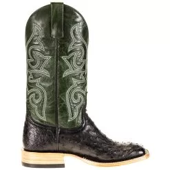 Horsepower Men's Top Hand Black Full Quill Ostrich 13in. Emerald Explosion Top -Western Cowboy Equipment Shop HP8004 4