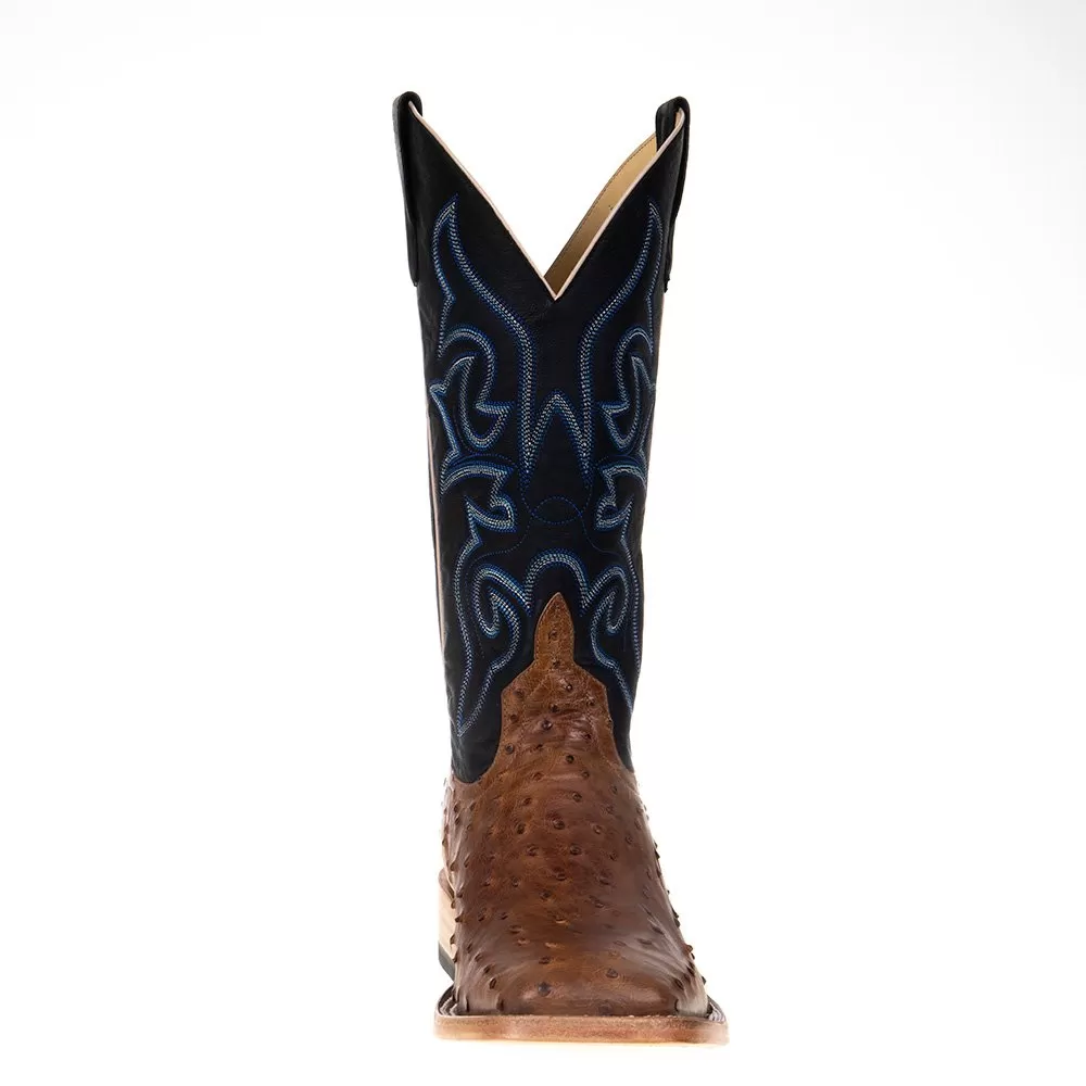 Horsepower Men's Oryx Full Quill Ostrich 13in. Black Top Square Toe Boots 4 Horsepower Men's Oryx Full Quill Ostrich 13in. Black Top Square Toe Boots - Image 2