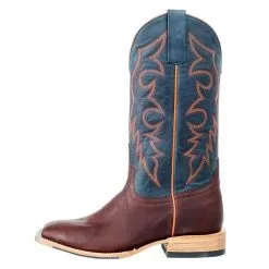 Horsepower Boots Men's Horsepower Top Hand Mahogany Antique Goat 13in. Navy Top Boot -Western Cowboy Equipment Shop HP8045 3