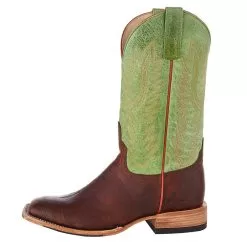 Horsepower Men's Men's Top Hand Antique Saddle Smooth Ostrich 13in. Green Top Square Toe Boot 9 Horsepower Men's Men's Top Hand Antique Saddle Smooth Ostrich 13in. Green Top Square Toe Boot -Western Cowboy Equipment Shop HP8046 2