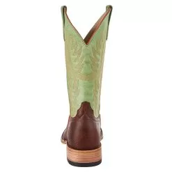 Horsepower Men's Men's Top Hand Antique Saddle Smooth Ostrich 13in. Green Top Square Toe Boot 10 Horsepower Men's Men's Top Hand Antique Saddle Smooth Ostrich 13in. Green Top Square Toe Boot -Western Cowboy Equipment Shop HP8046 3