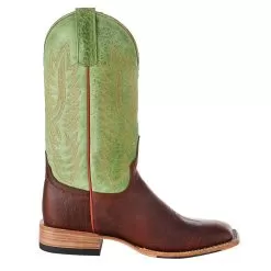 Horsepower Men's Men's Top Hand Antique Saddle Smooth Ostrich 13in. Green Top Square Toe Boot 11 Horsepower Men's Men's Top Hand Antique Saddle Smooth Ostrich 13in. Green Top Square Toe Boot -Western Cowboy Equipment Shop HP8046 4