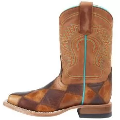 Horsepower Boots Kid's Crazy Train Patchwork Cowboy Boots -Western Cowboy Equipment Shop HPK1053 3