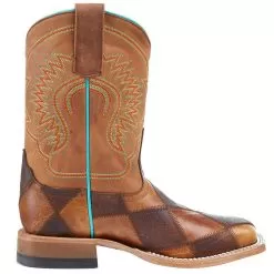 Horsepower Boots Kid's Crazy Train Patchwork Cowboy Boots -Western Cowboy Equipment Shop HPK1053 5