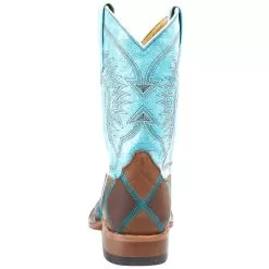 Horsepower Boots Kid's Insane In The Membrane Patchwork Cowboy Boots -Western Cowboy Equipment Shop HPK1055 4