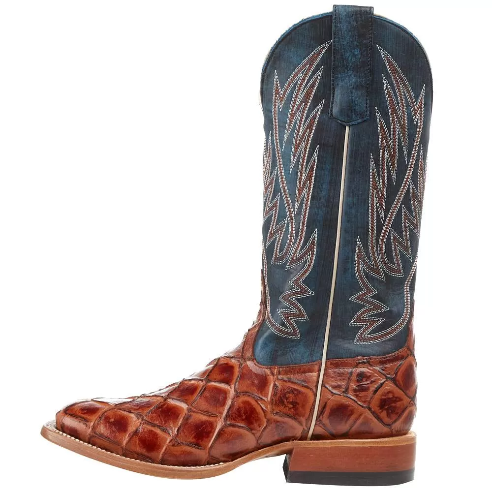 Horsepower Boots Kid's Cognac Filet Of Fish Seas Turquoise Top Cowboy Boots 5 Horsepower Boots Kid's Cognac Filet Of Fish Seas Turquoise Top Cowboy Boots - Image 3