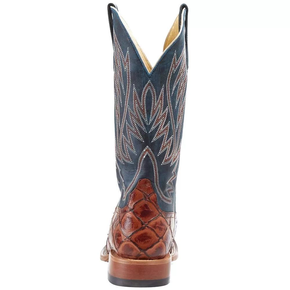 Horsepower Boots Kid's Cognac Filet Of Fish Seas Turquoise Top Cowboy Boots 6 Horsepower Boots Kid's Cognac Filet Of Fish Seas Turquoise Top Cowboy Boots - Image 4