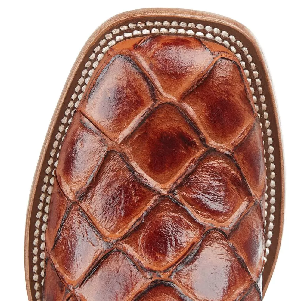 Horsepower Boots Kid's Cognac Filet Of Fish Seas Turquoise Top Cowboy Boots 7 Horsepower Boots Kid's Cognac Filet Of Fish Seas Turquoise Top Cowboy Boots - Image 5