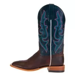 Horsepower Men's Horse Power Moka Sabotage 13in. Navy Explosion Top Square Toe Boot -Western Cowboy Equipment Shop HPM005 2